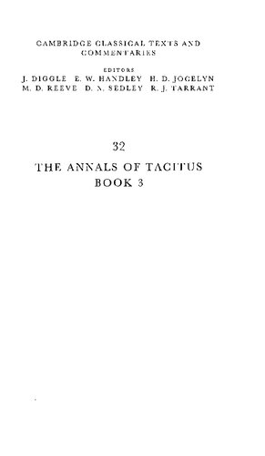 The Annals of Tacitus: Book 3