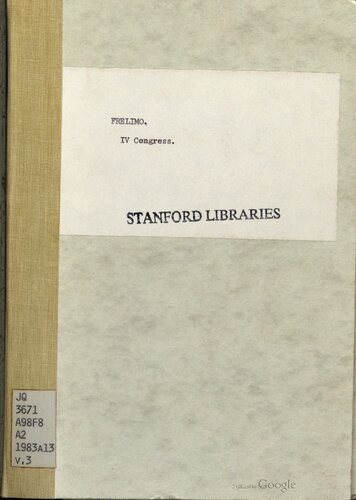 Mozambique. Building socialism: the people’s answer