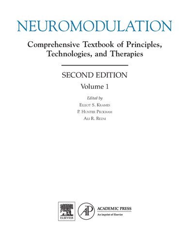 Neuromodulation. Comprehensive Textbook of Principles, Technologies, and Therapies