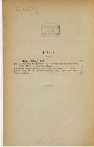 Zeitschrift für preussische Geschichte und Landeskunde