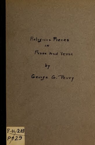 Religious Pieces in Prose and Verse