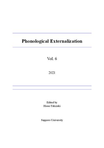 Phonological Externalization