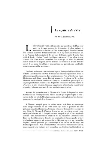 Aletheia, n°15, Juin 1999  Le mystère du Père