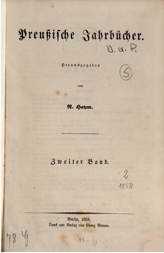 Preußische Jahrbücher