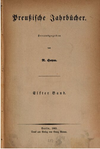 Preußische Jahrbücher