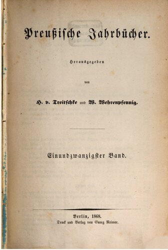 Preußische Jahrbücher