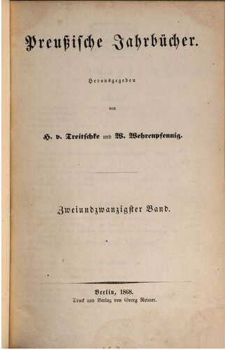 Preußische Jahrbücher