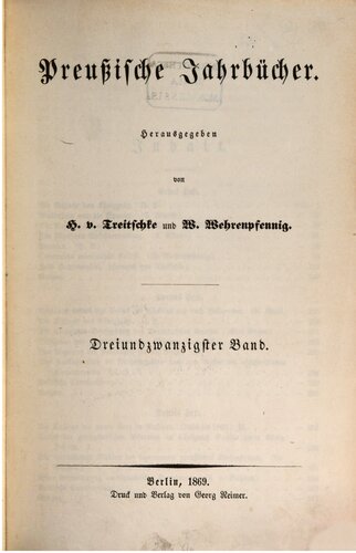 Preußische Jahrbücher