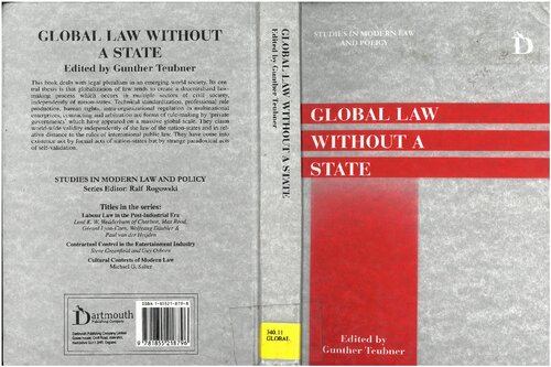 Global Law without a State (Studies in Modern Law and Policy)