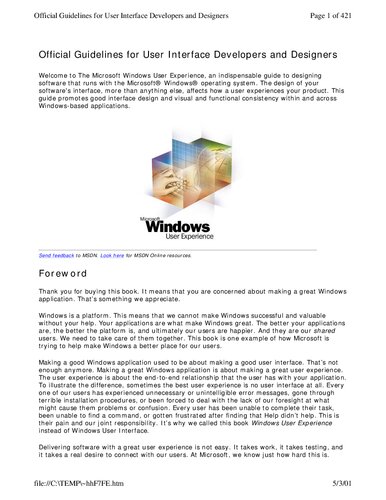 Official Guidelines for User Interface Developers and Designers