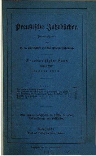 Preußische Jahrbücher