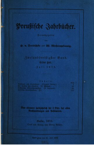 Preußische Jahrbücher