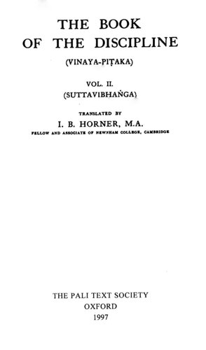Suttavibhanga II (Vinaiya Pitaka 2)