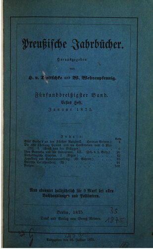 Preußische Jahrbücher