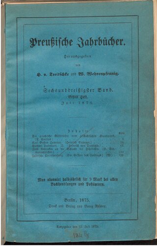 Preußische Jahrbücher