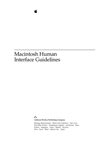 Macintosh Human Interface Guidelines