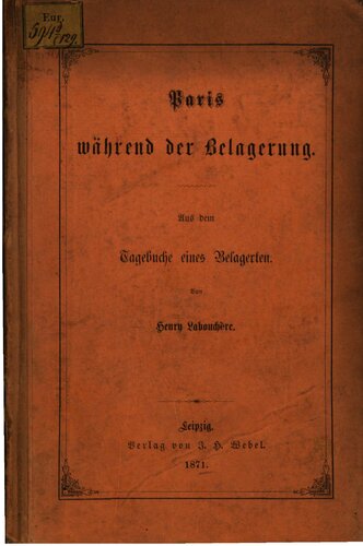 Aus dem Tagebuche eines Belagerten