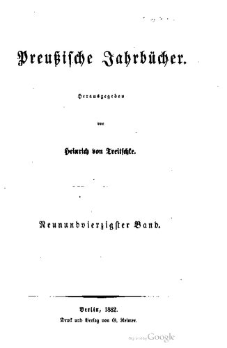 Preußische Jahrbücher