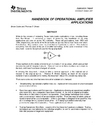 Handbook of Operational Amplifier Applications
