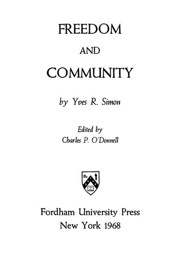 Freedom and Community