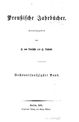 Preußische Jahrbücher