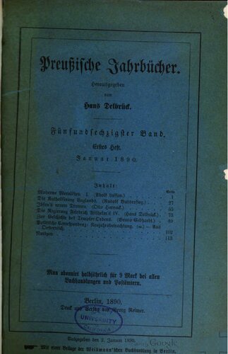 Preußische Jahrbücher