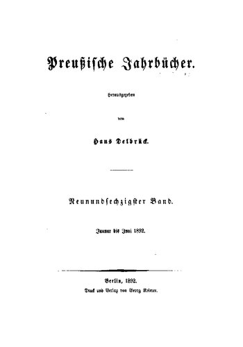 Preußische Jahrbücher