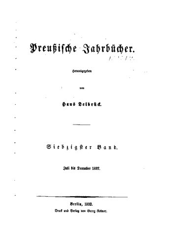 Preußische Jahrbücher