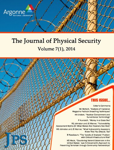 The Journal of Physical Security Volume 7 Issue 1 - JPS 7(1)