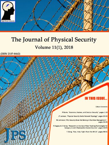 The Journal of Physical Security Volume 11 Issue 1 - JPS 11(1)