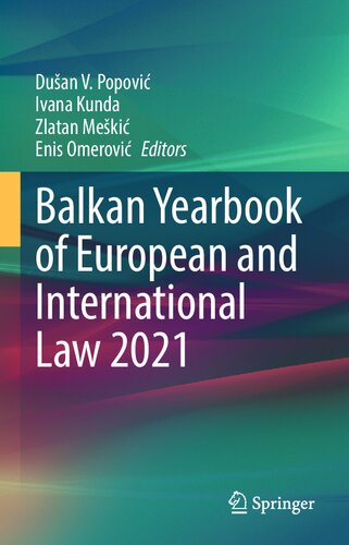Balkan Yearbook of European and International Law 2021
