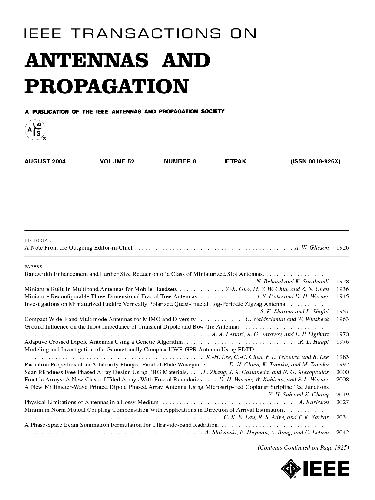 IEEE Transactions on Antennas and Propagation (August)