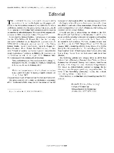 IEEE Transactions on Networking (February)