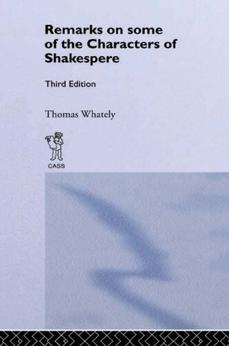 Remarks on Some of the Characters of Shakespeare