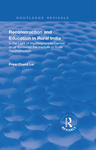Reconstruction and Education in Rural India