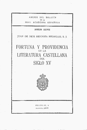 Fortuna y providencia en la literatura castellana del siglo XV