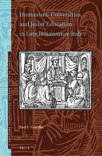 Humanism, Universities, and Jesuit Education in Late Renaissance Italy