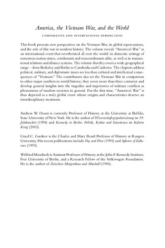 America, the Vietnam War, and the World: Comparative and International Perspectives