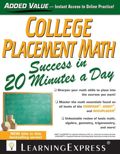 College Placement Math Success in 20 Minutes a Day
