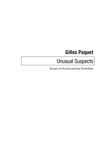 Unusual Suspects: Essays on Social Learning