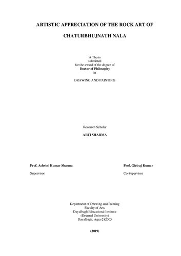 Artistic Appreciation of the Rock Art of Chaturbhujnath Nala