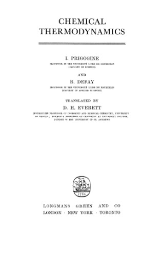 Chemical thermodynamics