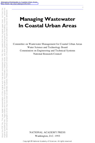 Managing Wastewater in Coastal Urban Areas