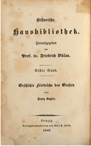 Geschichte Friedrichs des Großen