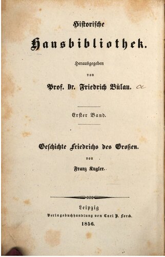 Geschichte Friedrichs des Großen