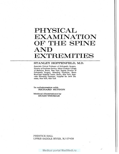 Physical Examination of the Spine and Extremities