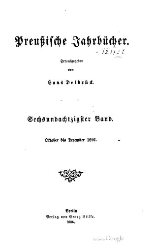 Preußische Jahrbücher