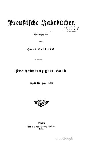Preußische Jahrbücher