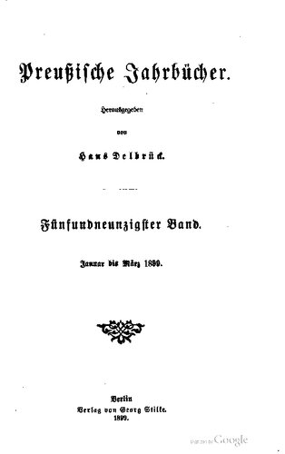 Preußische Jahrbücher