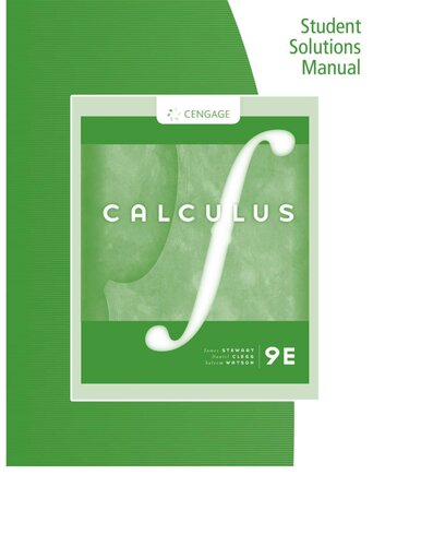 Student Solutions Manual, Chapters 10-16 for Stewart/Clegg/Watson's Multivariable Calculus (9th edition)